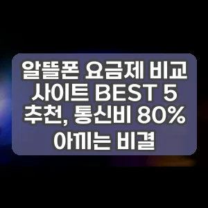알뜰폰 요금제 비교 사이트 BEST 5 추천, 통신비 80% 아끼는 비결