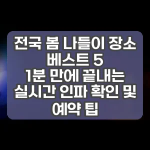 전국 봄 나들이 장소 베스트 5 썸네일